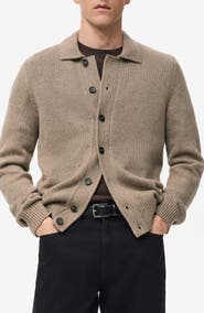MANGO Wool Blend Cardigan