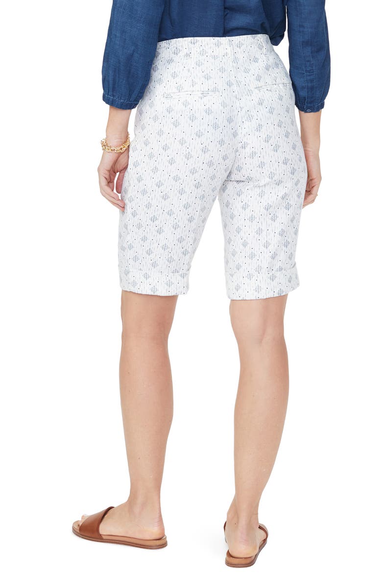 Stretch Linen Blend Bermuda Shorts, Alternate, color, DIAMOND TAPESTRY PEACOAT