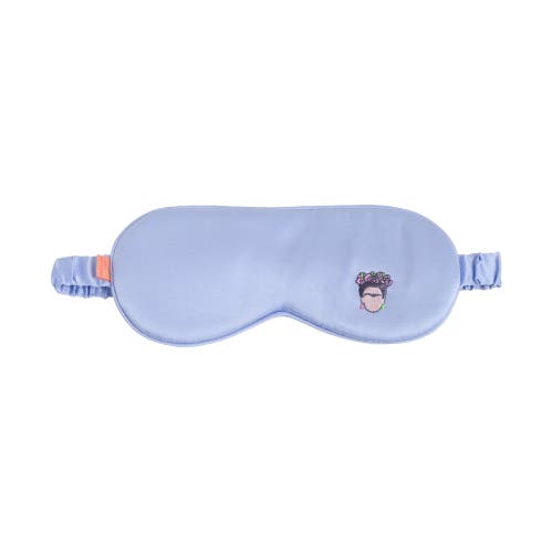 Lost Pattern Nyc Silk Sleep Eye Mask In Blue