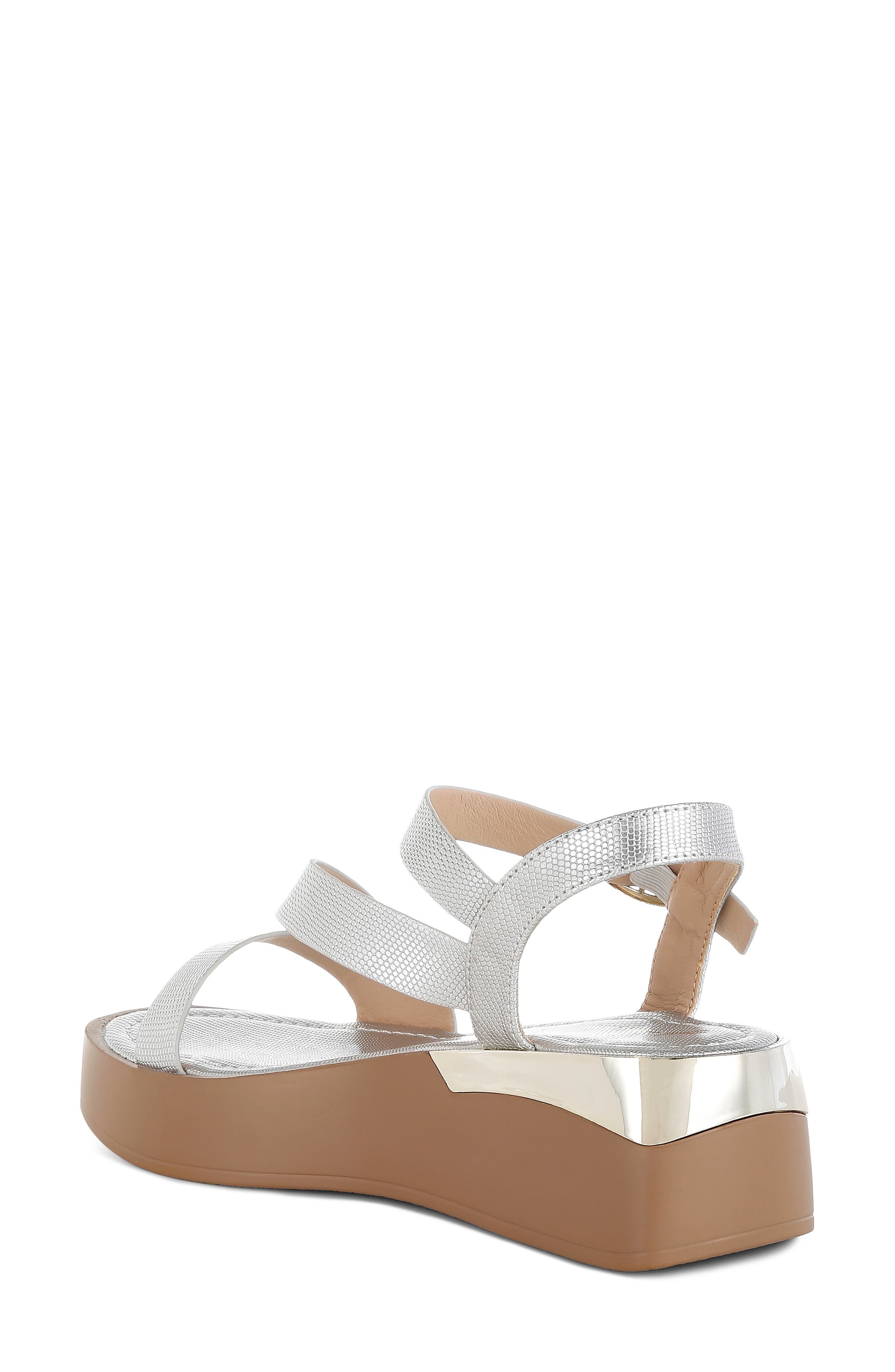 Ronja Platform Sandal, Alternate, color, SILVER