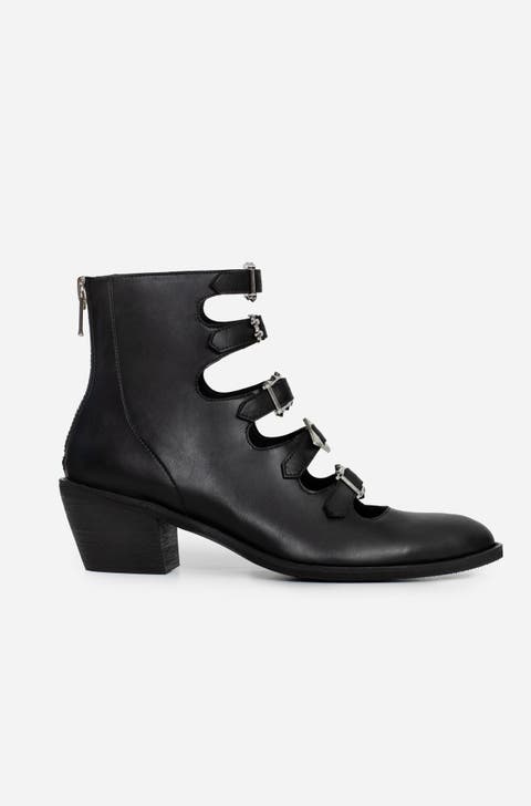 Buckled Ankle Heels Boot
