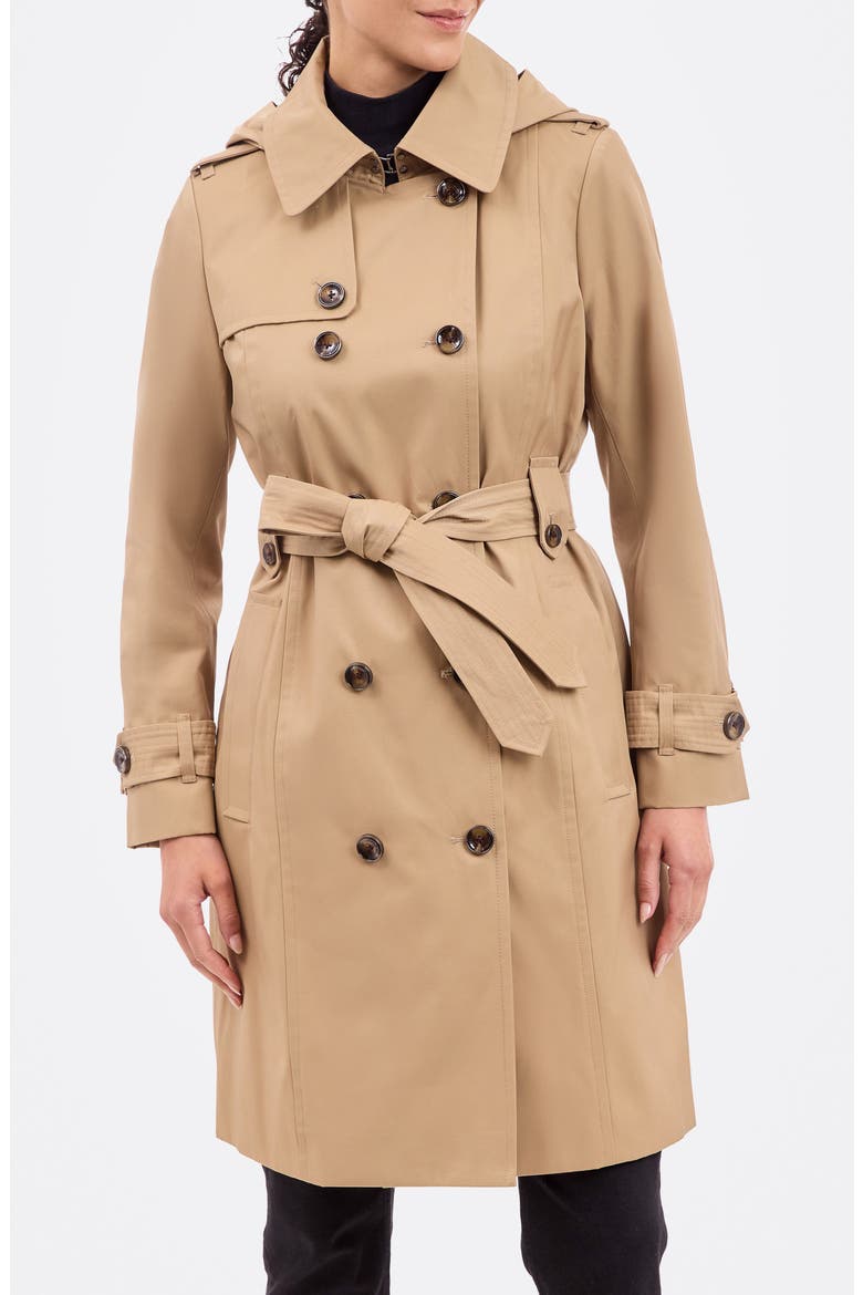 Cotton Blend Trench Coat, Main, color, BRITISH KHAKI