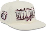 New Era Men's New Era White Mississippi State Bulldogs Throwback Golfer Corduroy Snapback Hat