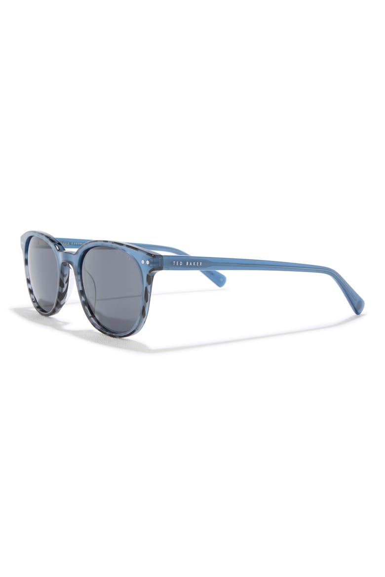 51mm Polarized Round Sunglasses, Alternate, color, BLUE