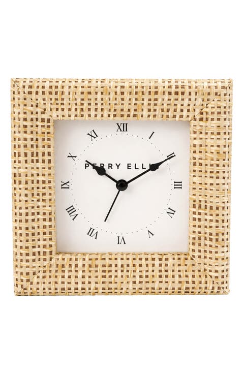 Rattan Wrap Alarm Clock