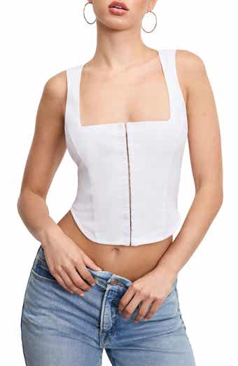 Good American Dolly Cotton Poplin Bustier