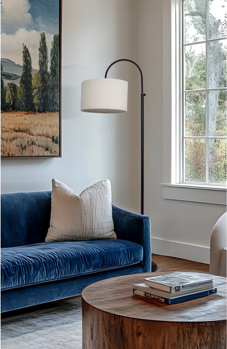 Brightech Nora 68" Height-Adjustable Black LED Arc Floor Lamp, Alternate, color, Classic Black