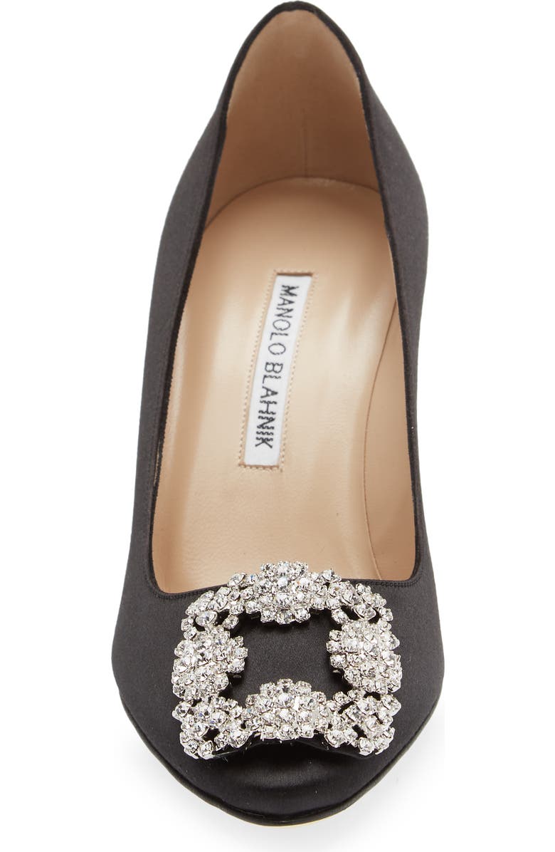 Manolo Blahnik Hangisi Pump, Alternate, color, Black
