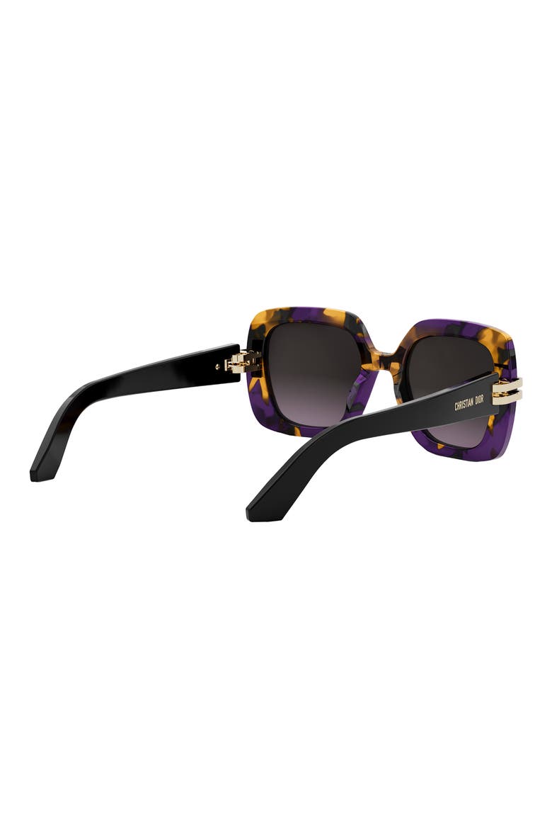 CDior S2I 52mm Gradient Square Sunglasses, Alternate, color, HAVANA/ BLACK / GRADIENT BROWN
