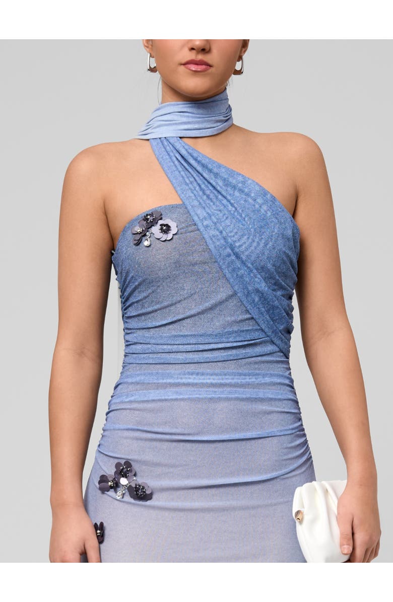 RACHEL Rachel Roy Selkie Mesh Halter Neck Maxi Dress, Alternate, color,