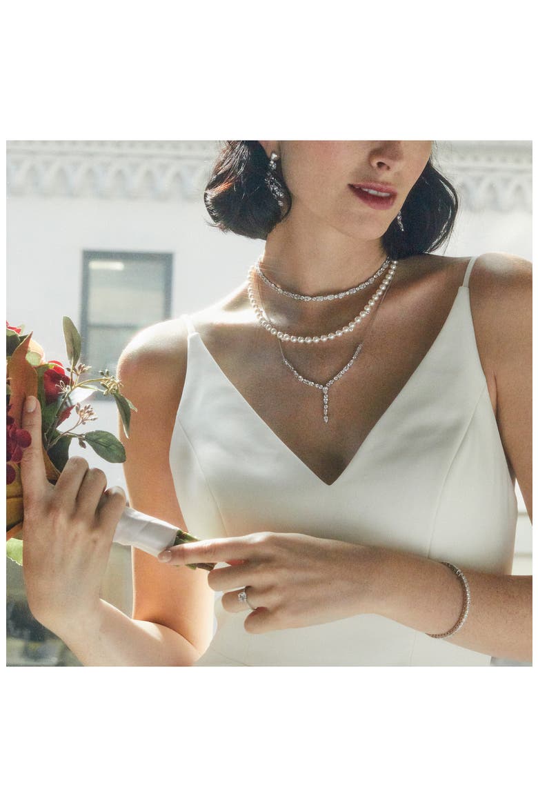 RSVP Cubic Zirconia Choker Necklace, Alternate, color, RHODIUM