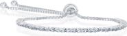 SIMONA Sterling Silver Aquamarine CZ Bolo Bracelet