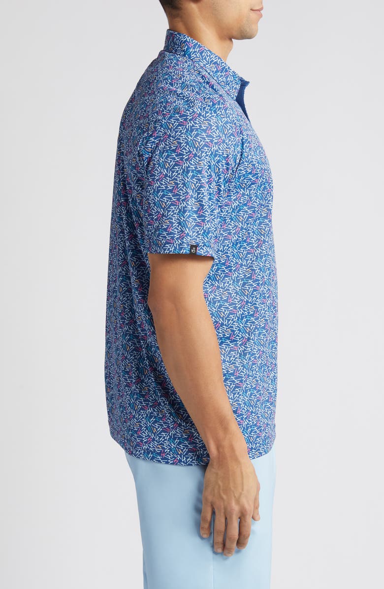 Swannies Fore Scatter Print Golf Polo, Alternate, color, Navy