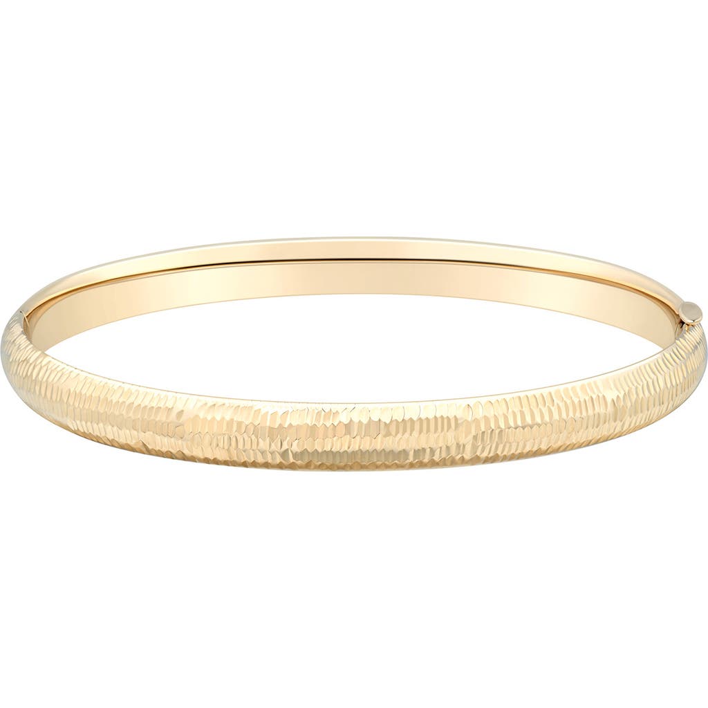 Frankie & Zoe 14k Yellow Gold Knife Edge Bangle Bracelet