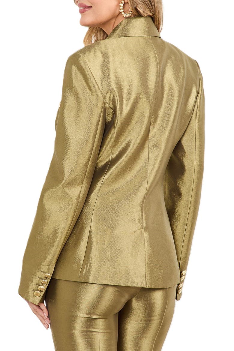 Milla Double Breasted Blazer, Alternate, color, GOLD