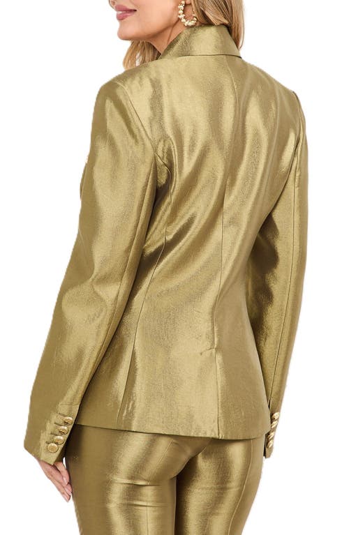 Marciano Milla Double Breasted Blazer In Gold