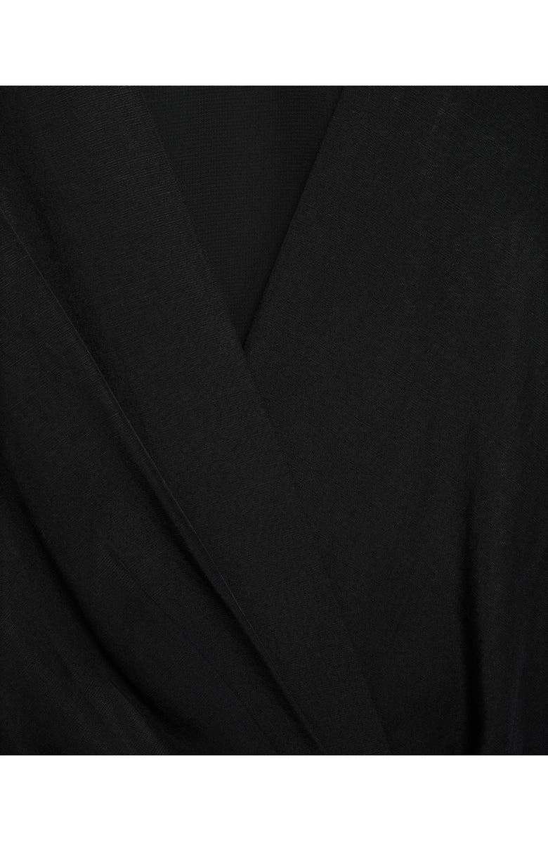 MANGO Vene Faux Wrap Dress, Alternate, color, Black