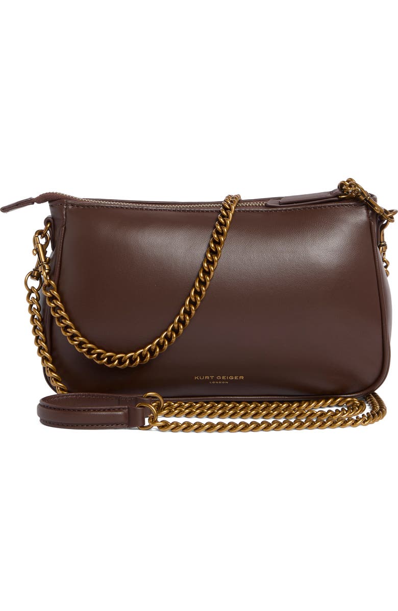 Kurt Geiger London Kew Pouch Crossbody Shoulder Bag, Alternate, color, Brown