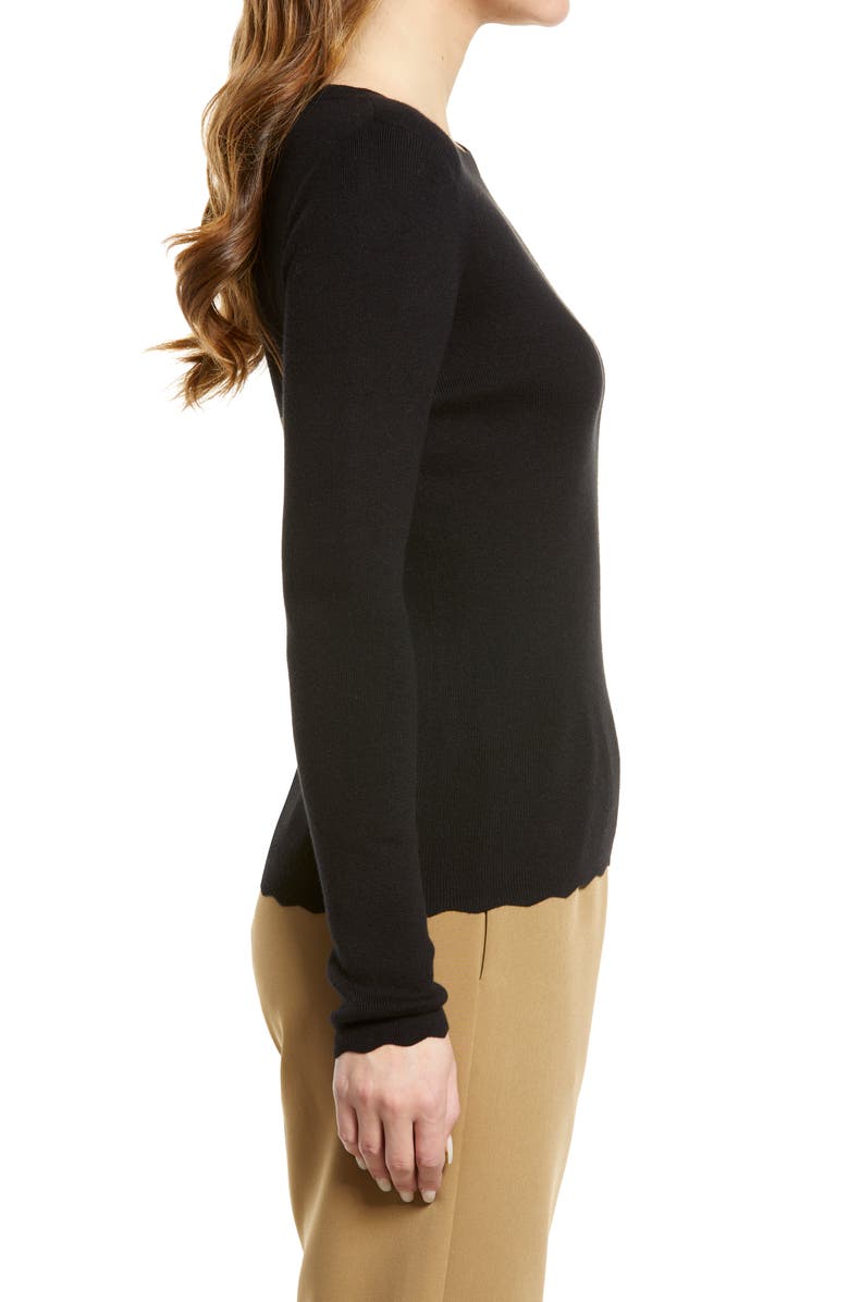 Halogen<sup>®</sup> Ribbed Crewneck Sweater, Alternate, color, 