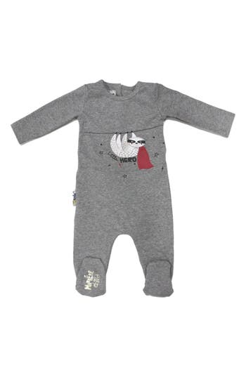 Maniere Manière Print Footie In Gray