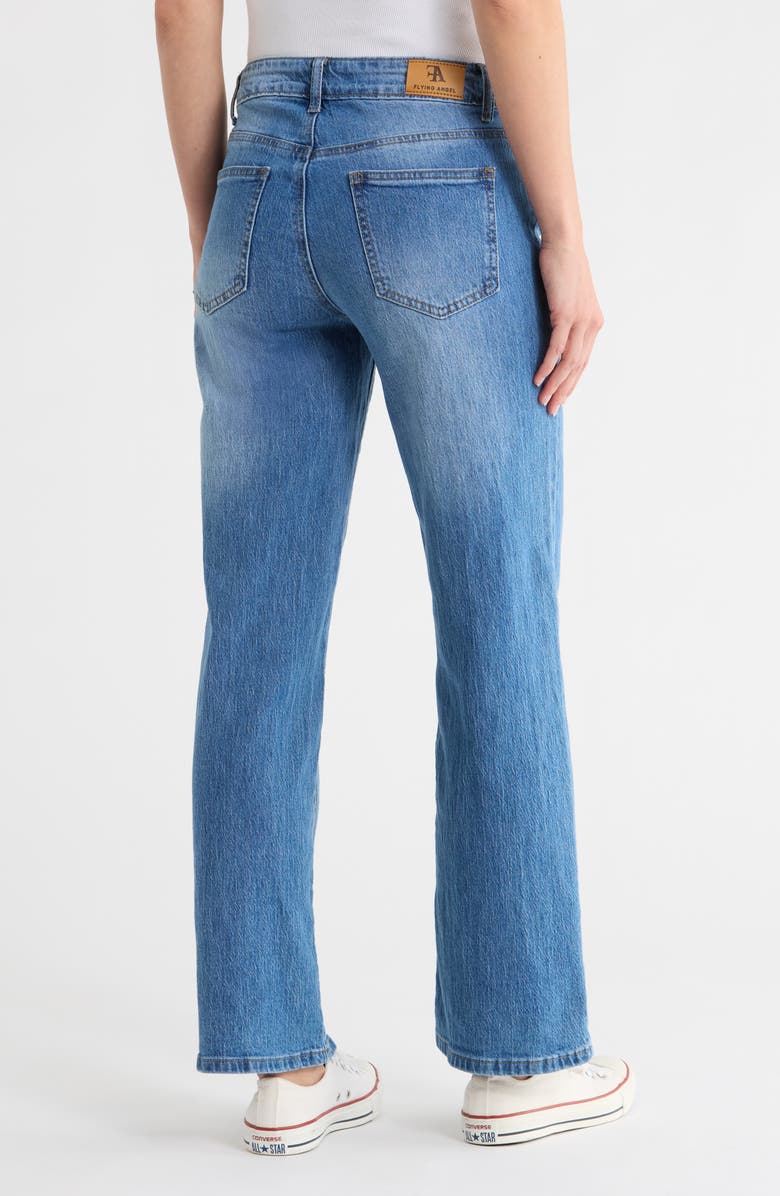 FLYING ANGEL Orange Peel Wide Leg Jeans, Alternate, color, Medium Light Wash