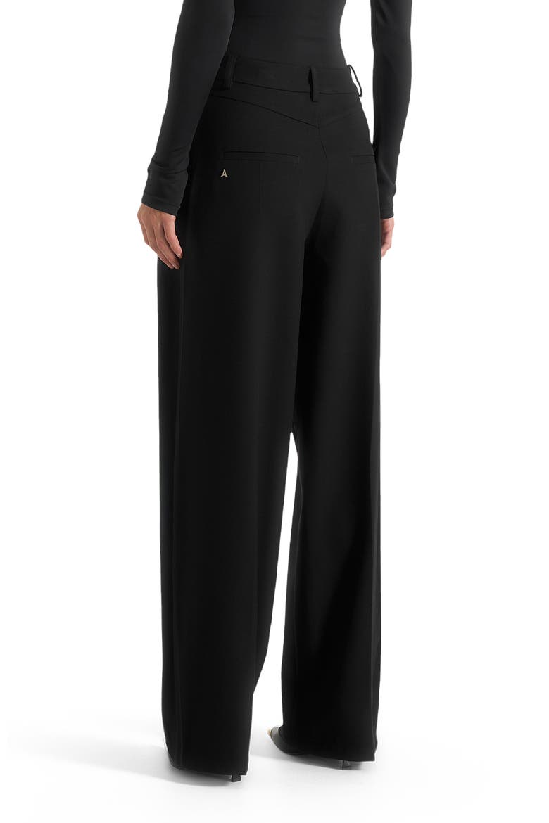 Colette Tailored Wrap Pleat Trousers, Alternate, color, Black