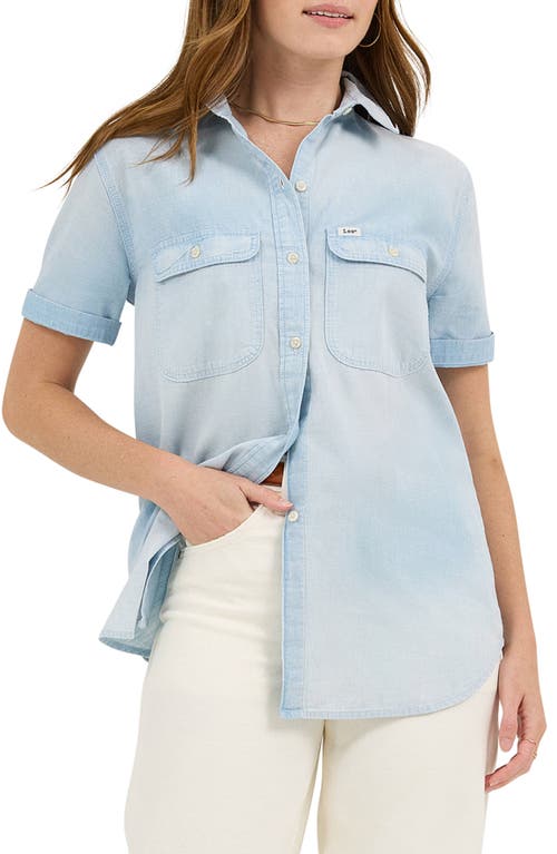 Lee Chambray Utility Shirt In Blue