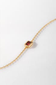 Edge of Ember Deco Birthstone Bracelet
