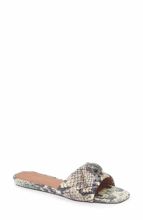 Kurt Geiger London Kensington Snakeskin Embossed Slide Sandal