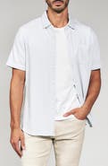 7 Diamonds Keaton Stripe Seersucker Short Sleeve Button-Up Shirt