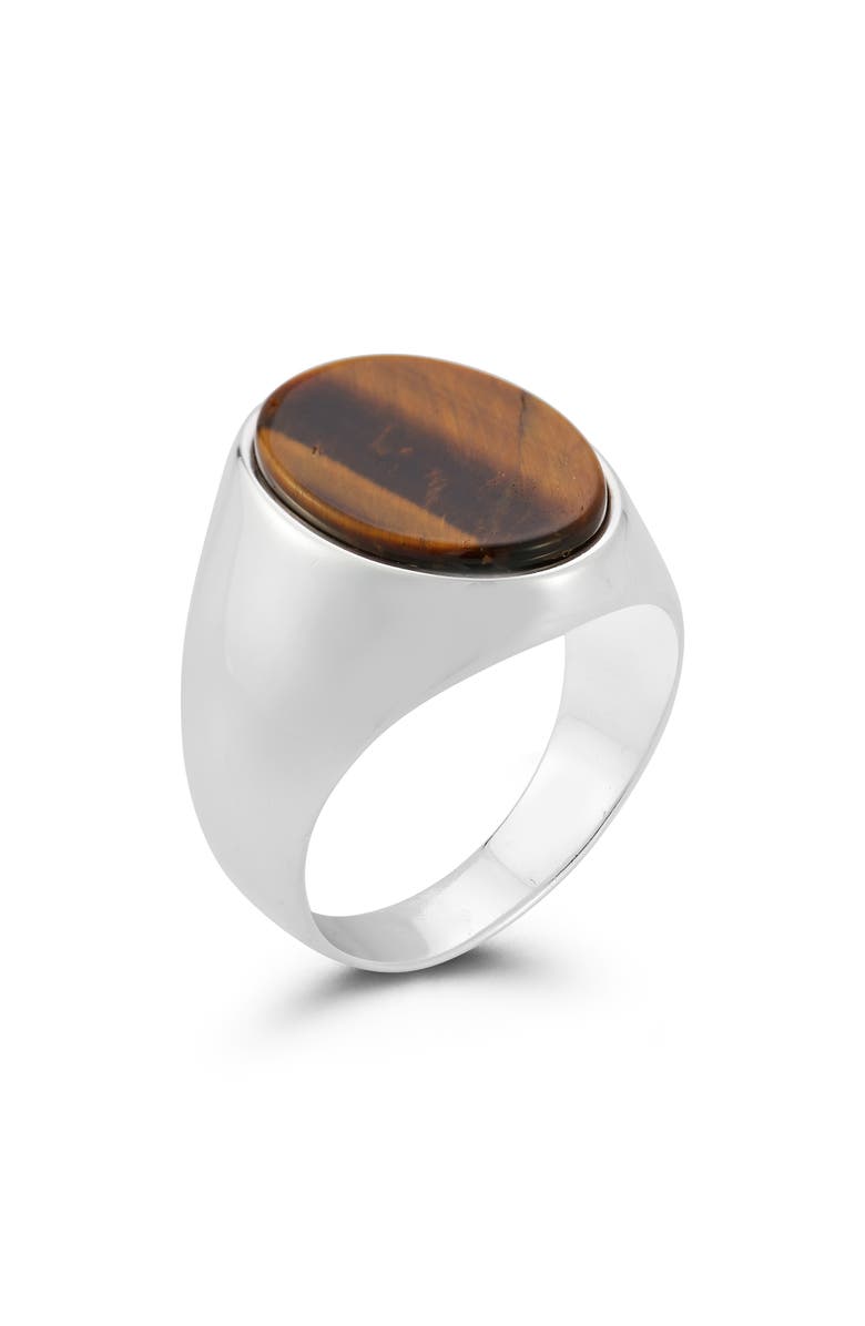 Yield of Men Men's Tigers Eye Ring, Main, color, Silver