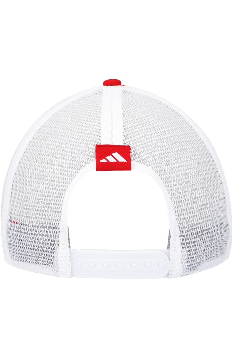 adidas Men's adidas Red Louisville Cardinals Phrase Foam Front Trucker Adjustable Hat, Alternate, color, Red