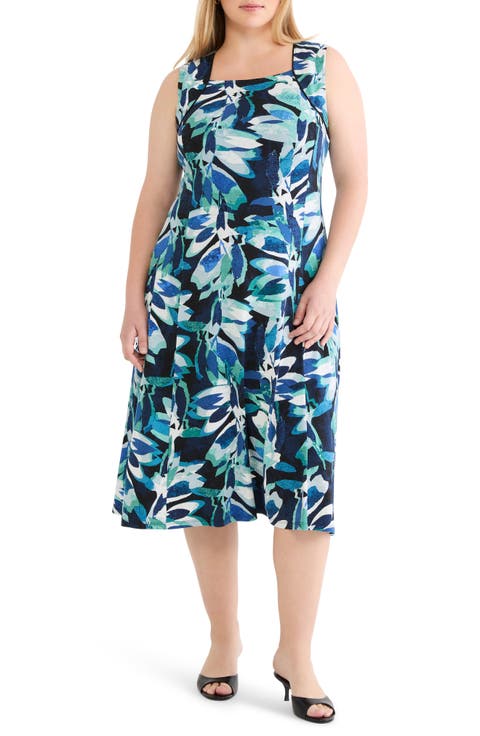 Giverney Blanche Knit Midi Dress (Plus)