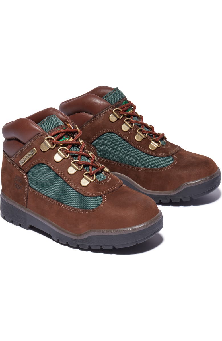 Timberland Kids' Field Mixed Media Boot, Main, color, Dark Brown