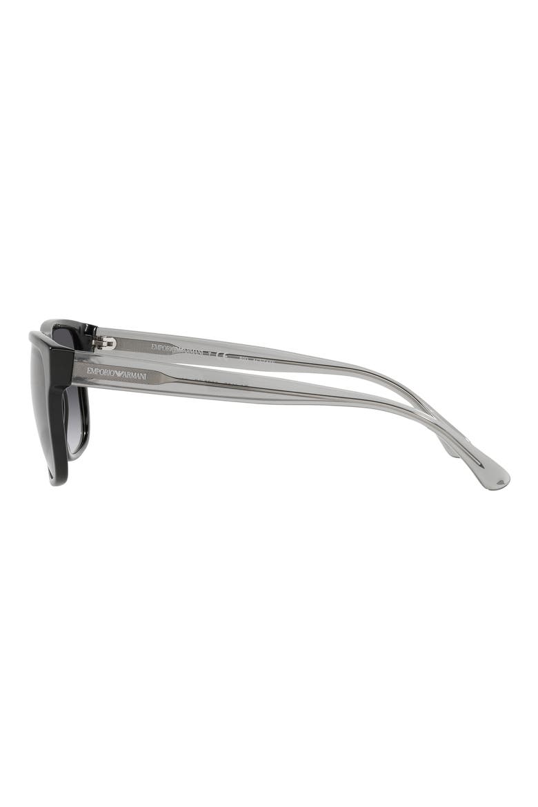56mm Pillow Sunglasses, Alternate, color, BLACK / GRADIENT GREY