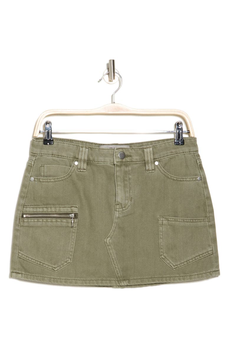 PTCL Moto Pocket Denim Miniskirt, Alternate, color, Olive