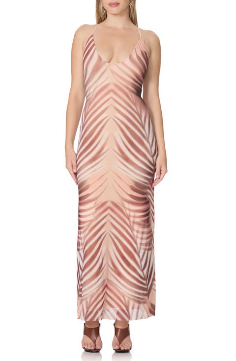 Romy Print Mesh Slipdress