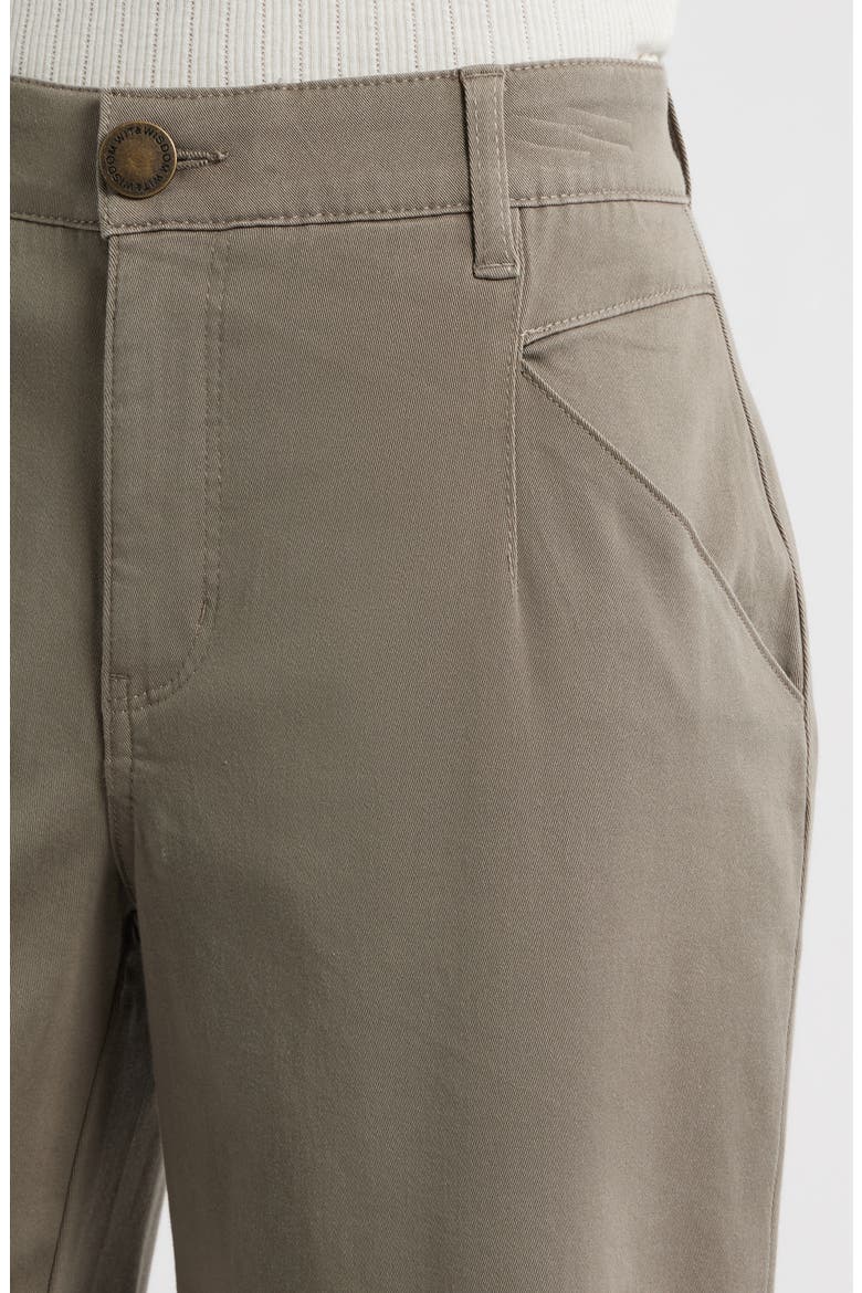 Wyatt Skyrise Crop Wide Leg Twill Pants, Alternate, color, BRINDLE OLIVE