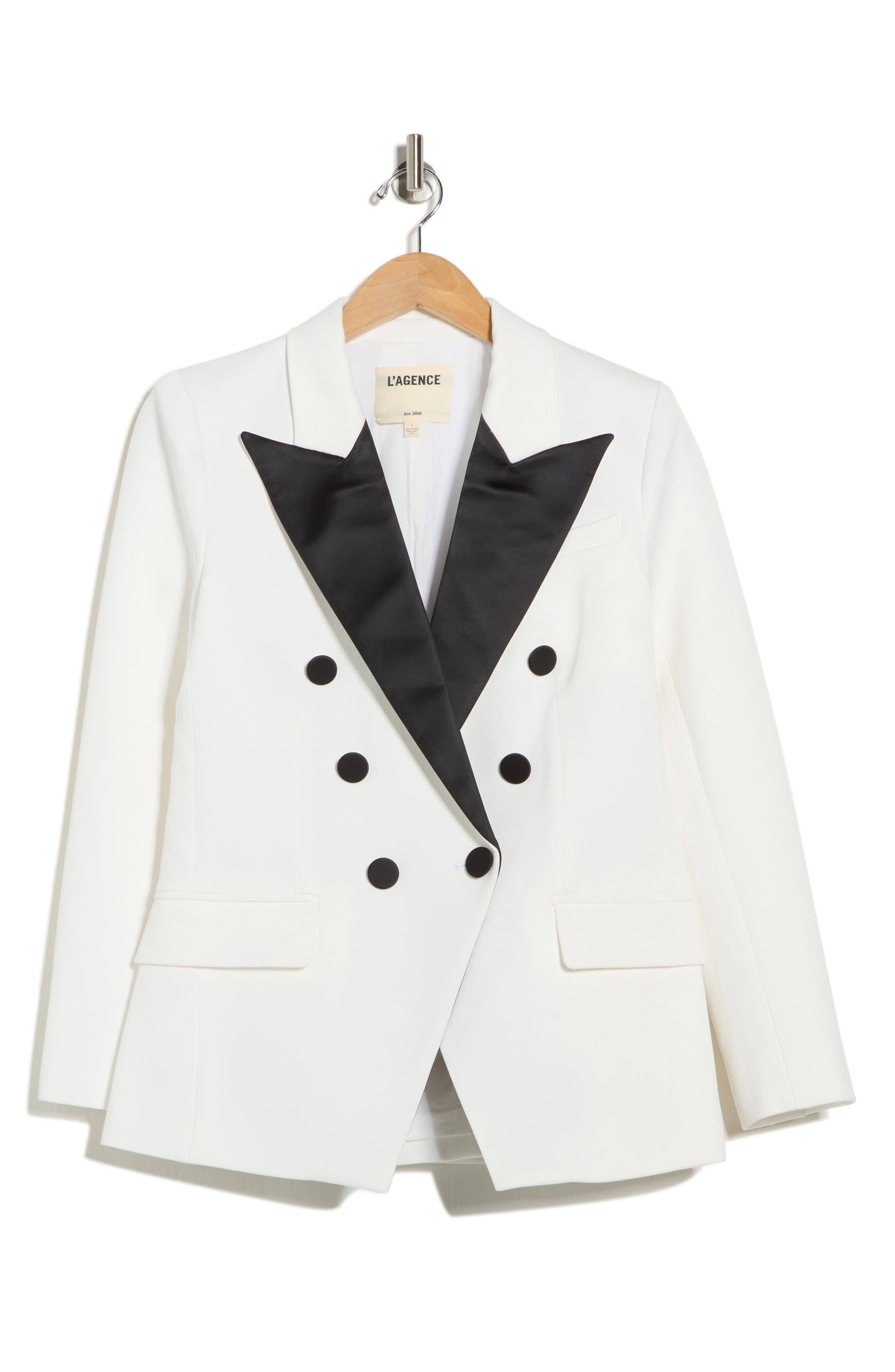 L'AGENCE Kendi Long Double Breasted Blazer