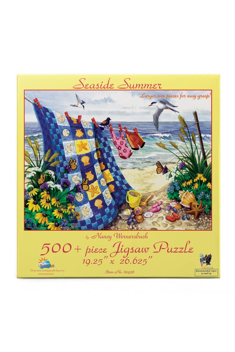Seaside Summer 500 piece Jigsaw Puzzle for Adults Large Pieces, Alternate, color, Multicolor