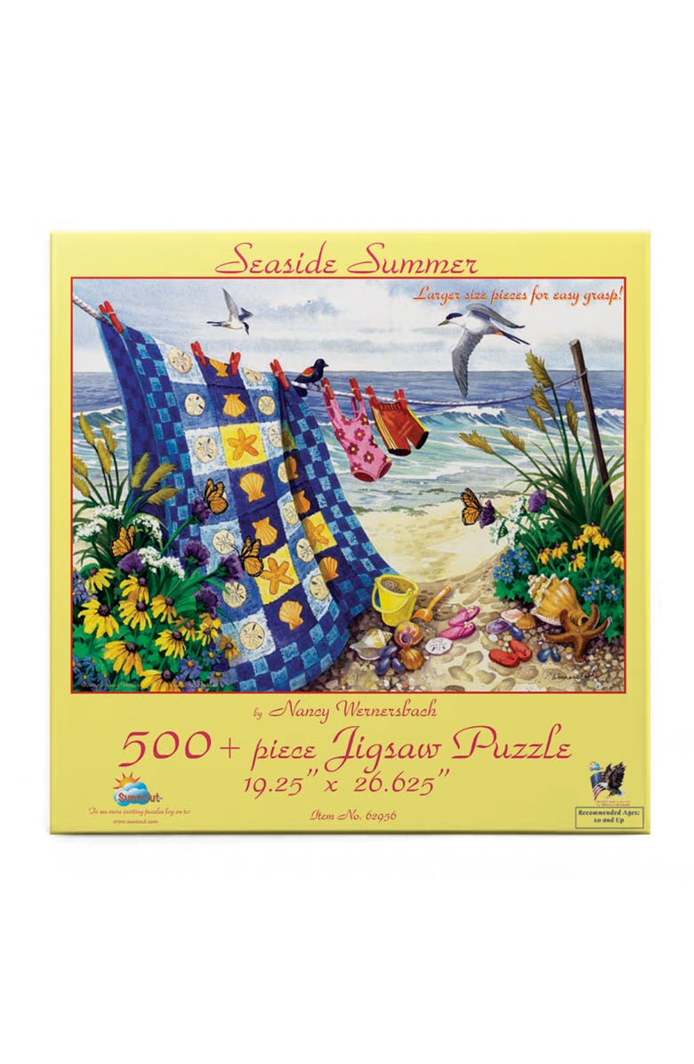 Sunsout Seaside Summer 500 piece Jigsaw Puzzle for Adults Large Pieces, Alternate, color, Multicolor