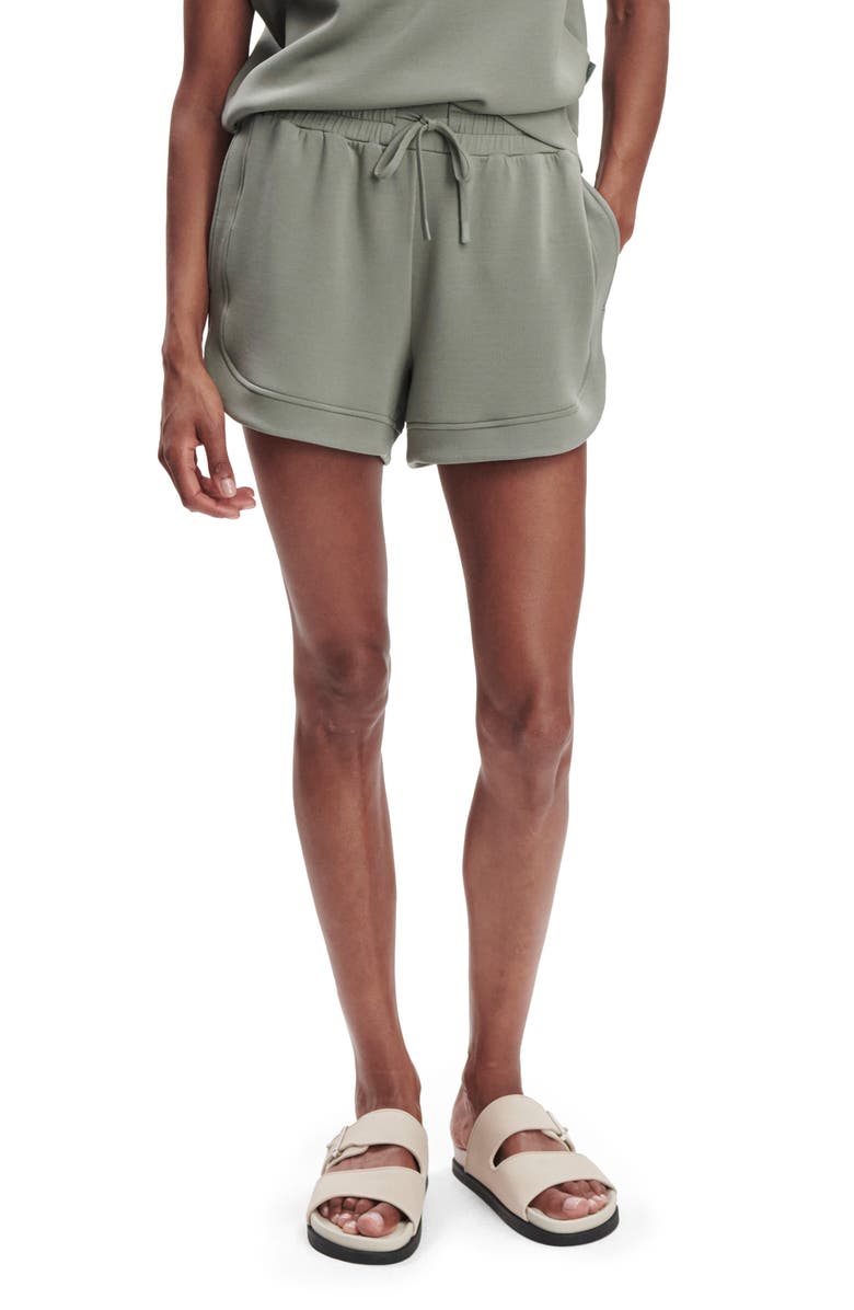 Varley Ollie High Waist Sweat Shorts, Main, color, Shadow