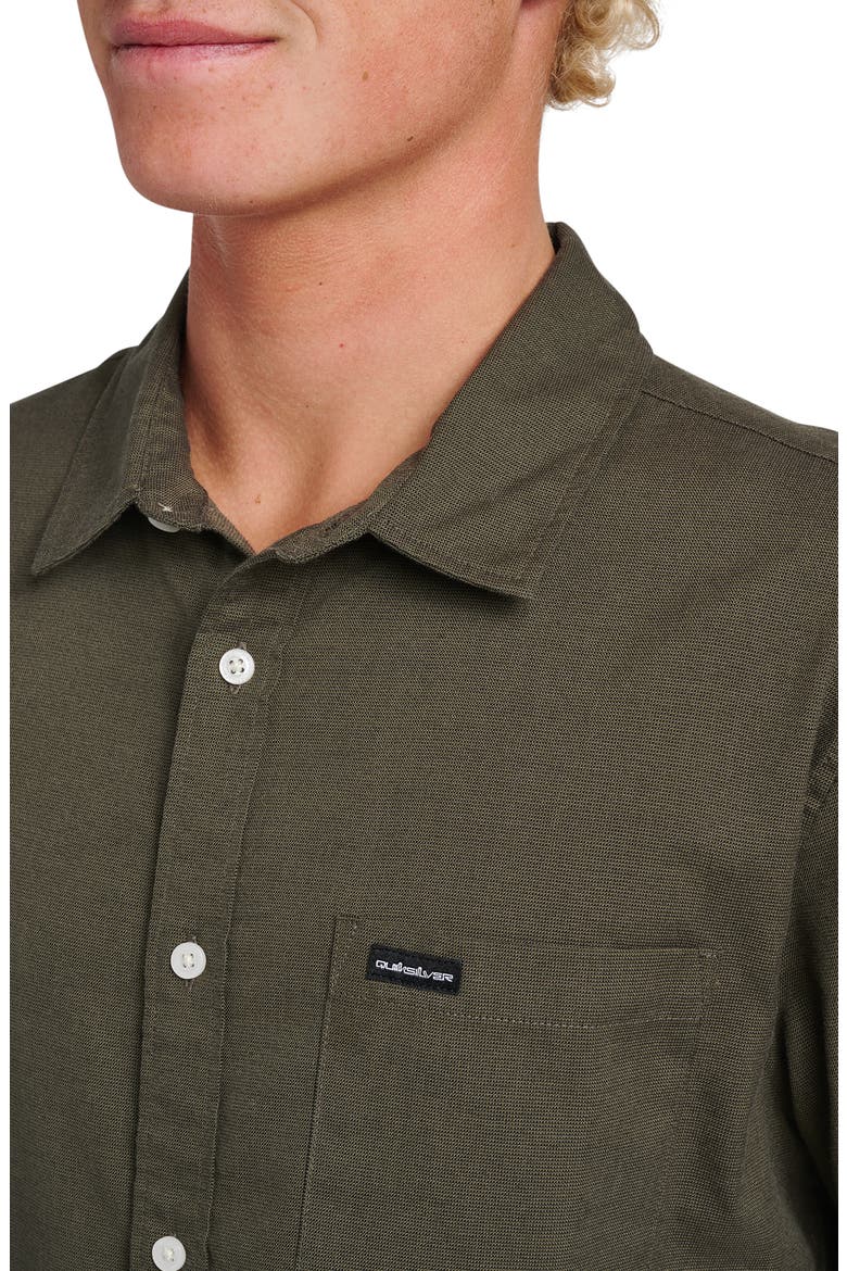 Shoreline Short Sleeve Button-Up Shirt, Alternate, color, GRAPE LEAF