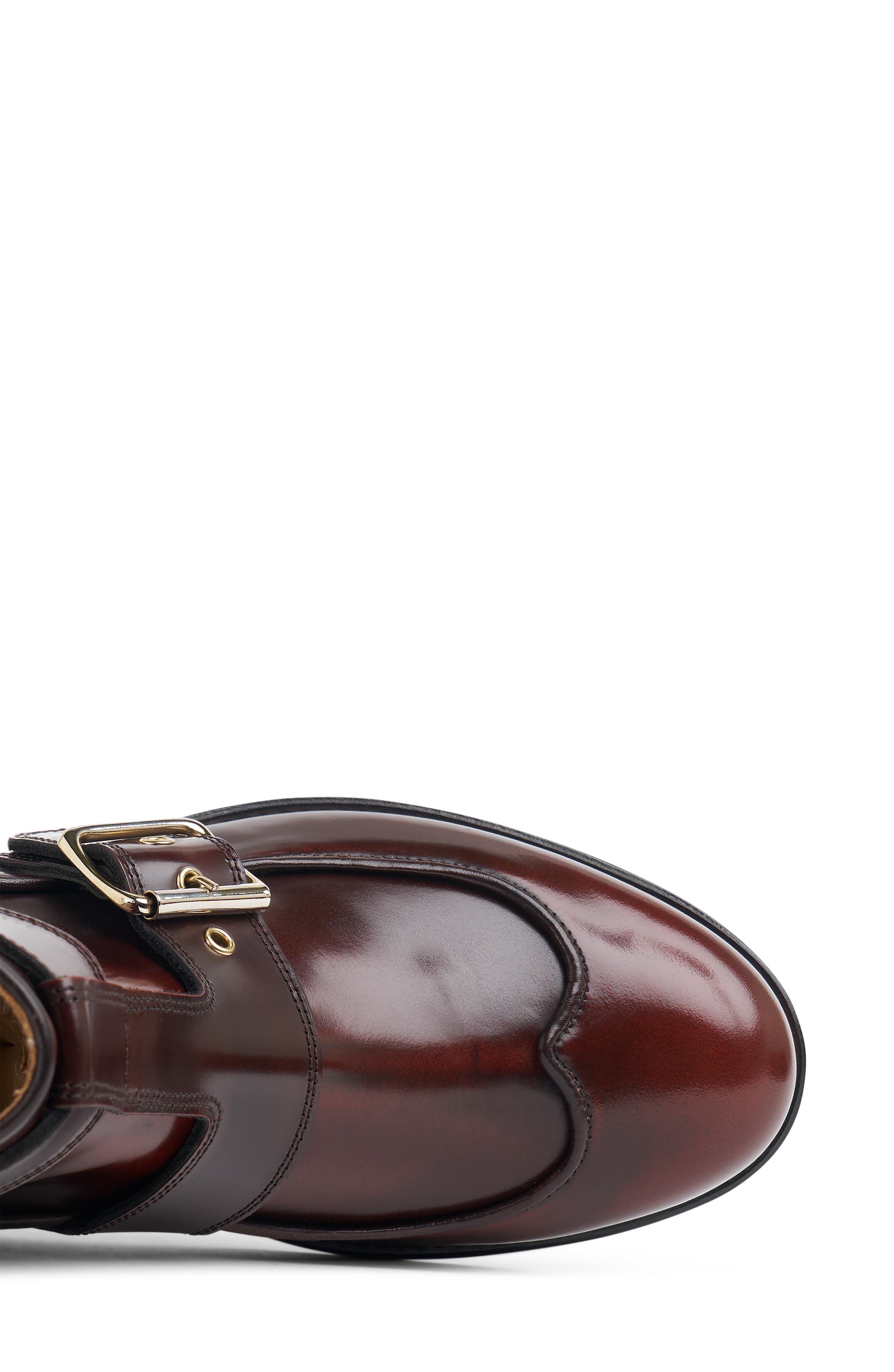 The Office of Angela Scott Ms. Ripley Buckle Bootie, Alternate, color, Mahogany