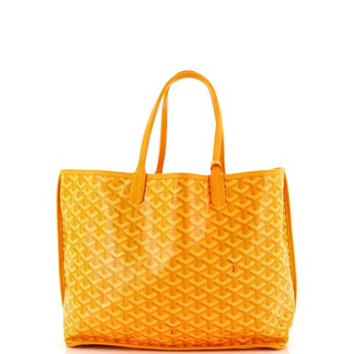 Pre-owned Goyard Goyard Anjou Reversible Tote Coated Canvas Pm In Yellow