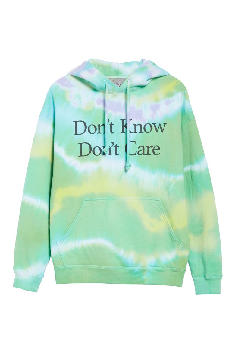 Don't Know Don't Care Tie Dye Hoodie, Alternate, color, TIEDYE