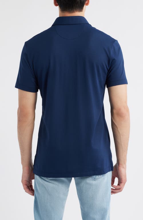 Johnnie-o Idris Top Shelf Heathered Polo In Blue