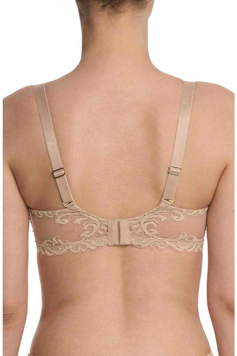 Feathers Full Figure Plunge T-Shirt Bra, Alternate, color, CAFE