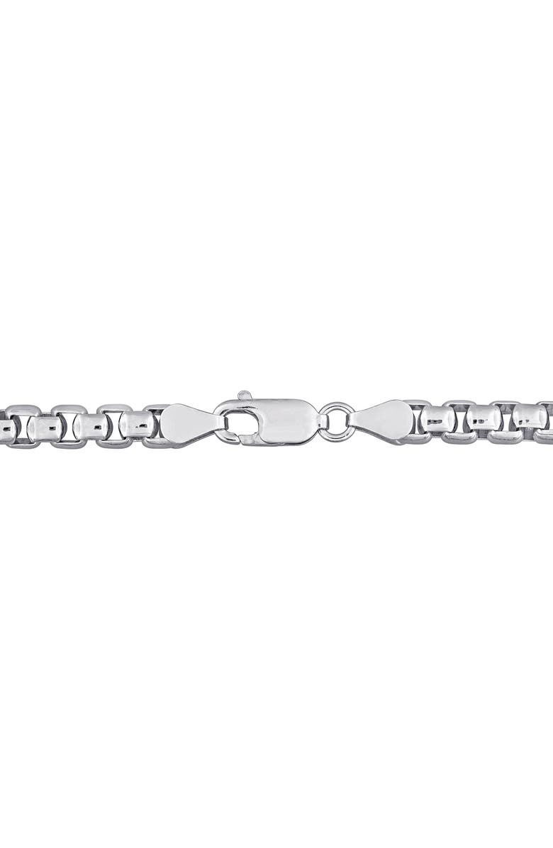 DELMAR Sterling Silver Box Link Chain Necklace, Alternate, color, Silver