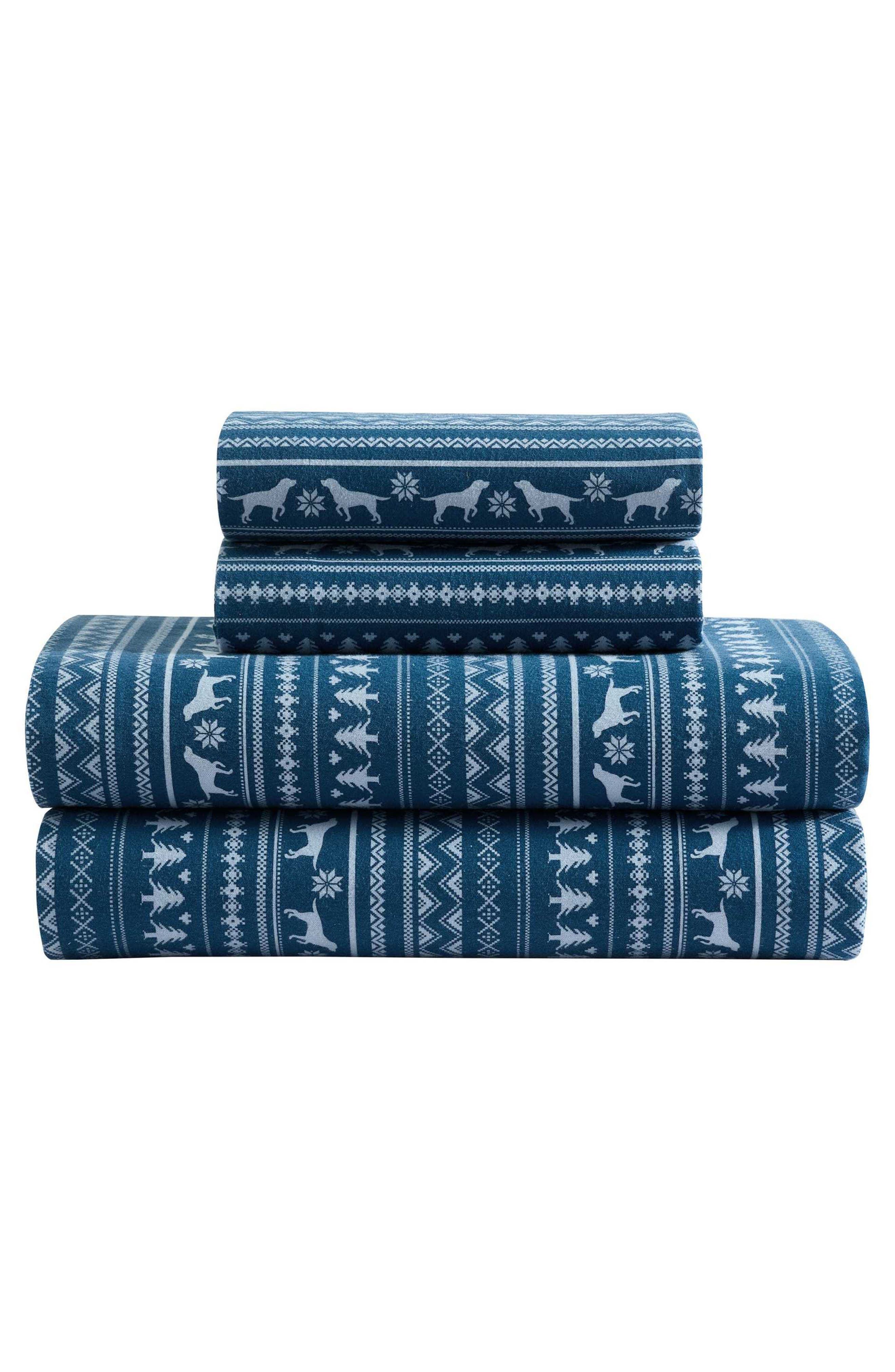 Dog Sweater Cotton Flannel Sheet Set